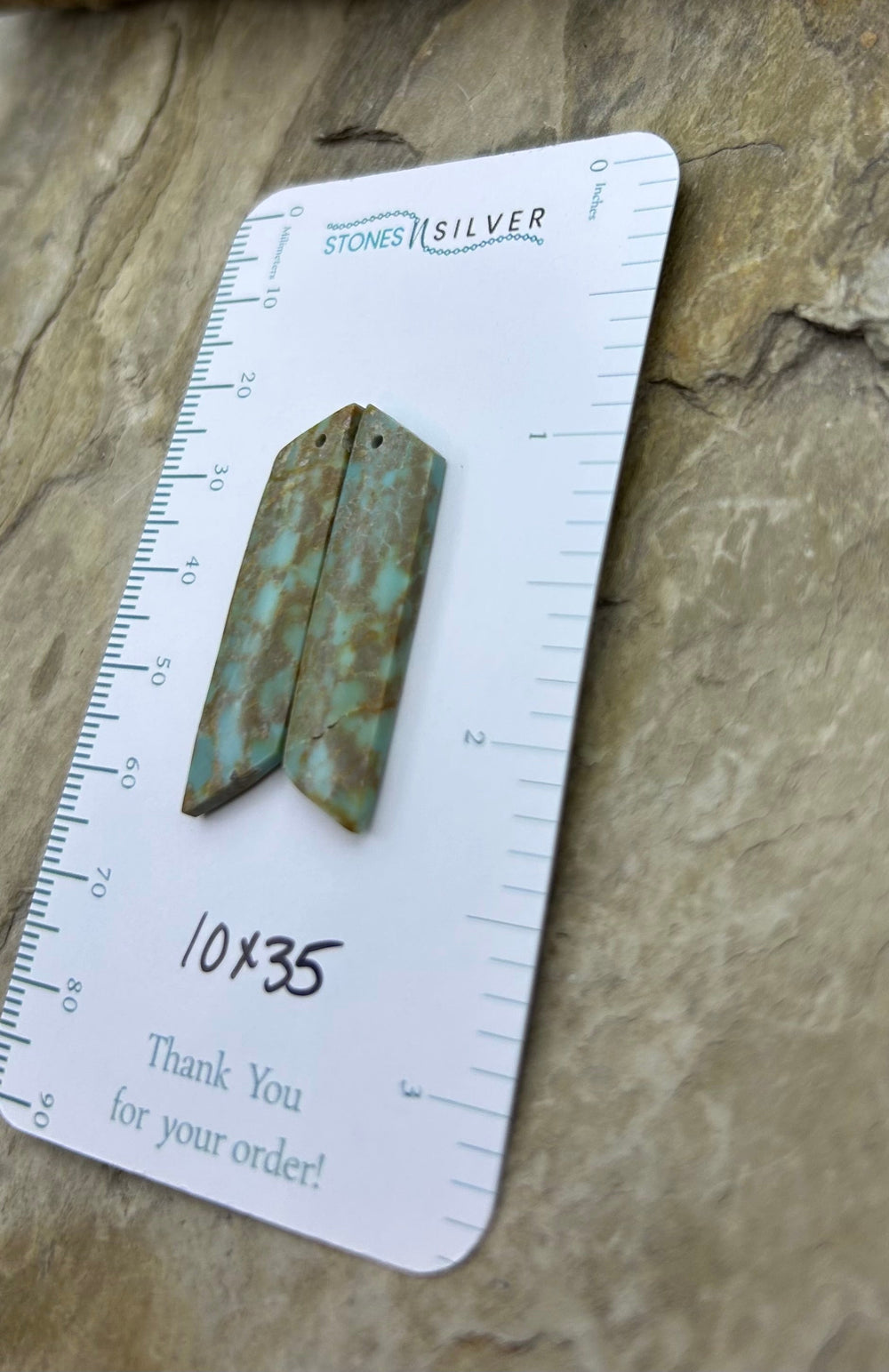OLD STOCK Kingman Turquoise (Arizona) Matching Earring Slab