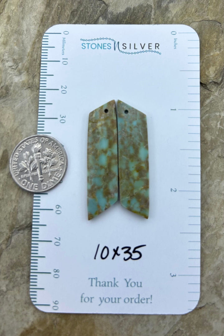 OLD STOCK Kingman Turquoise (Arizona) Matching Earring Slab