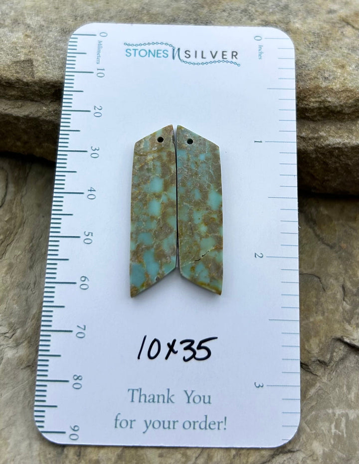 OLD STOCK Kingman Turquoise (Arizona) Matching Earring Slab