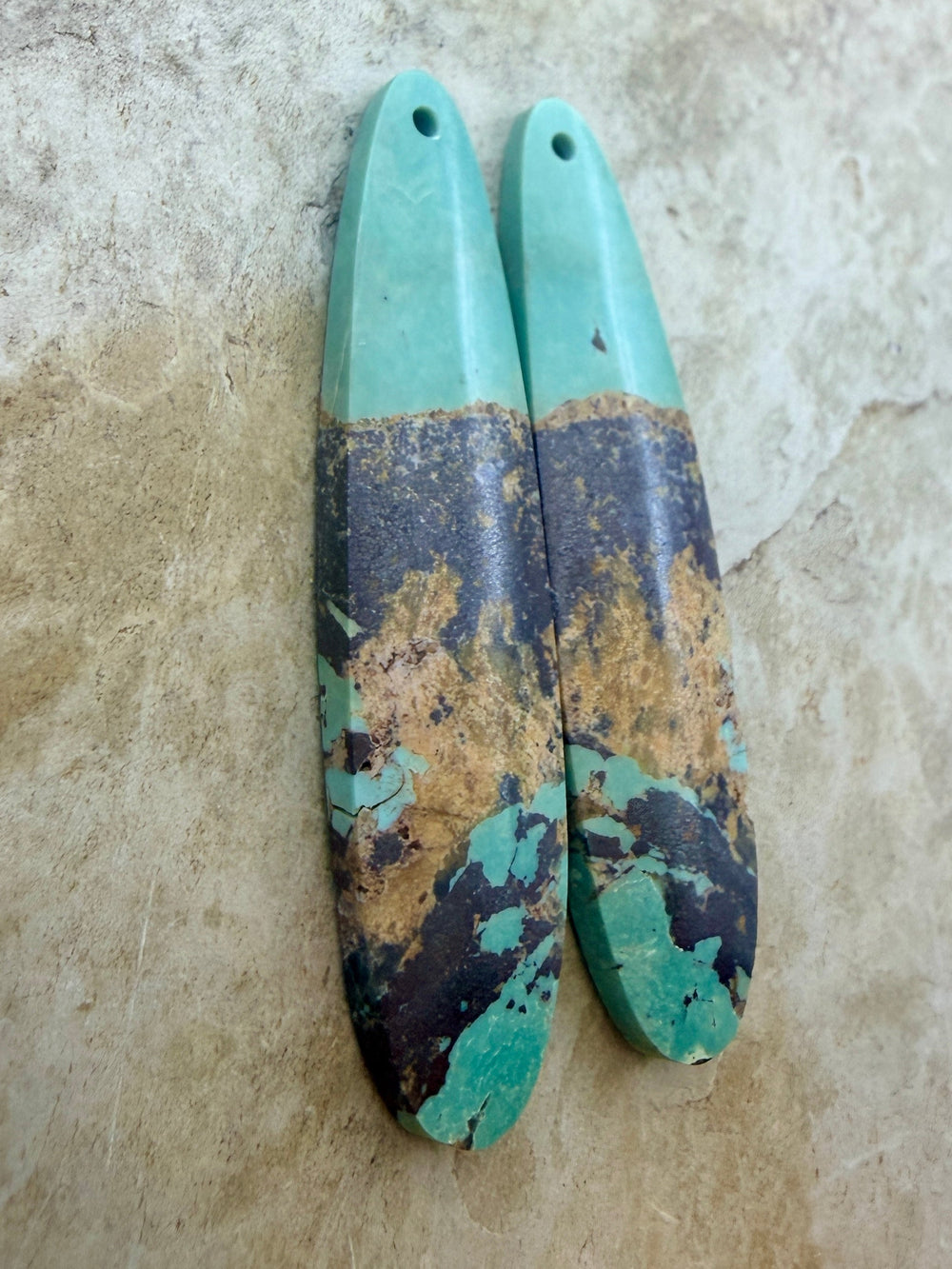 OLD STOCK Kingman Turquoise (Arizona) Matching Earring Slab