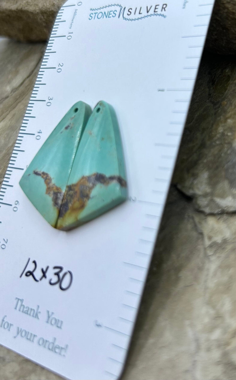OLD STOCK Kingman Turquoise (Arizona) Matching Earring Slab