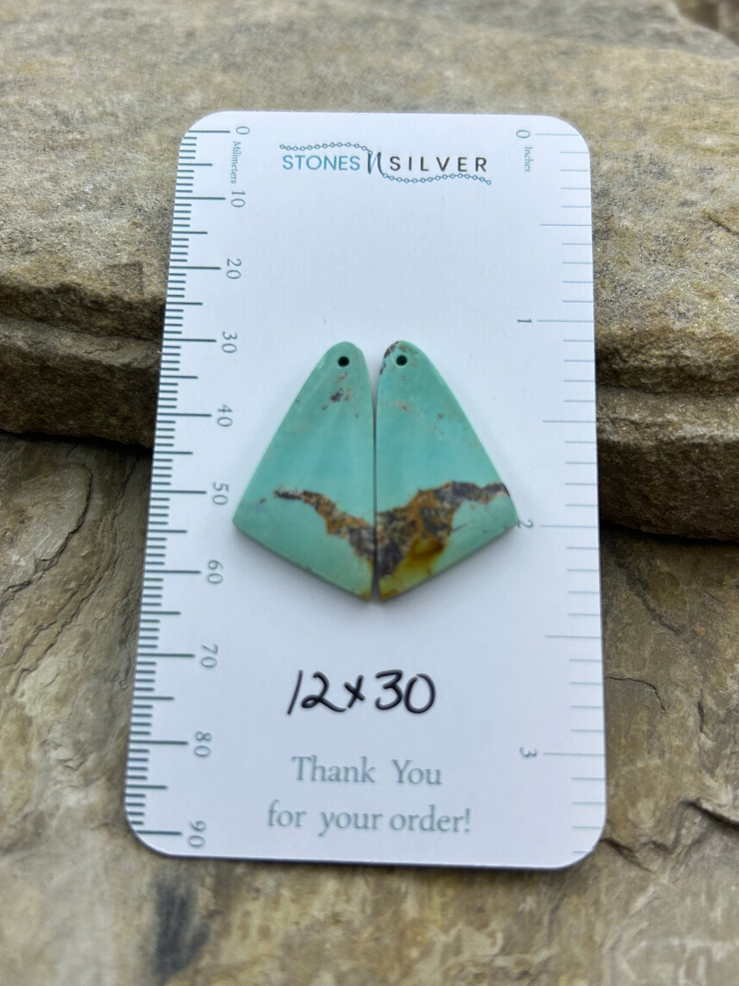 OLD STOCK Kingman Turquoise (Arizona) Matching Earring Slab