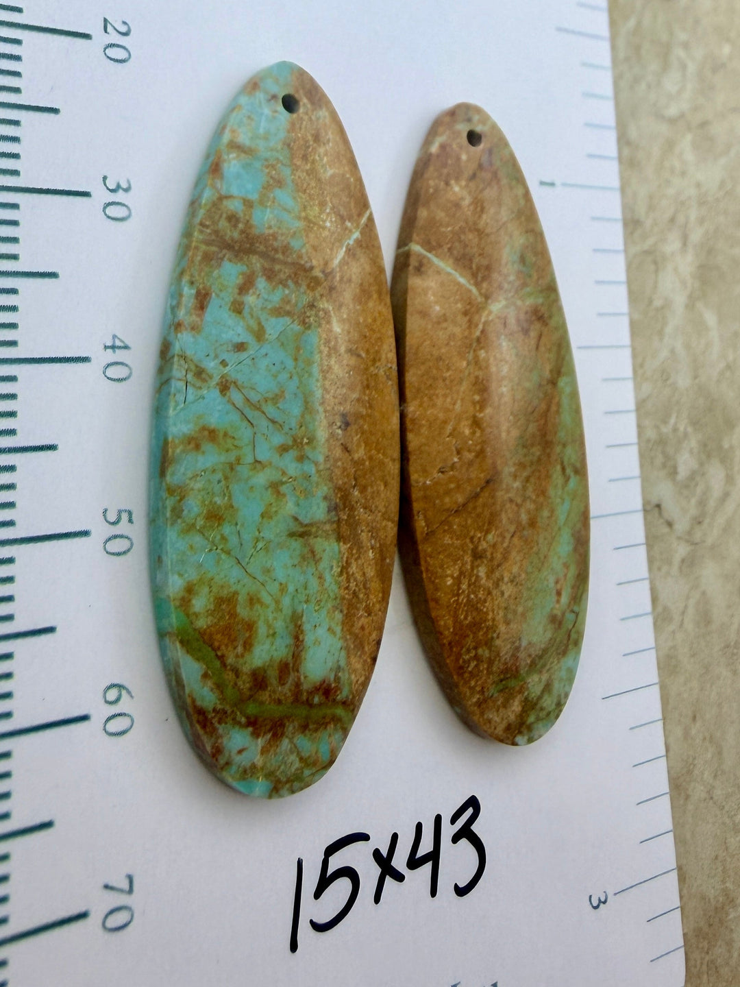 OLD STOCK Kingman Turquoise (Arizona) Matching Earring Slab