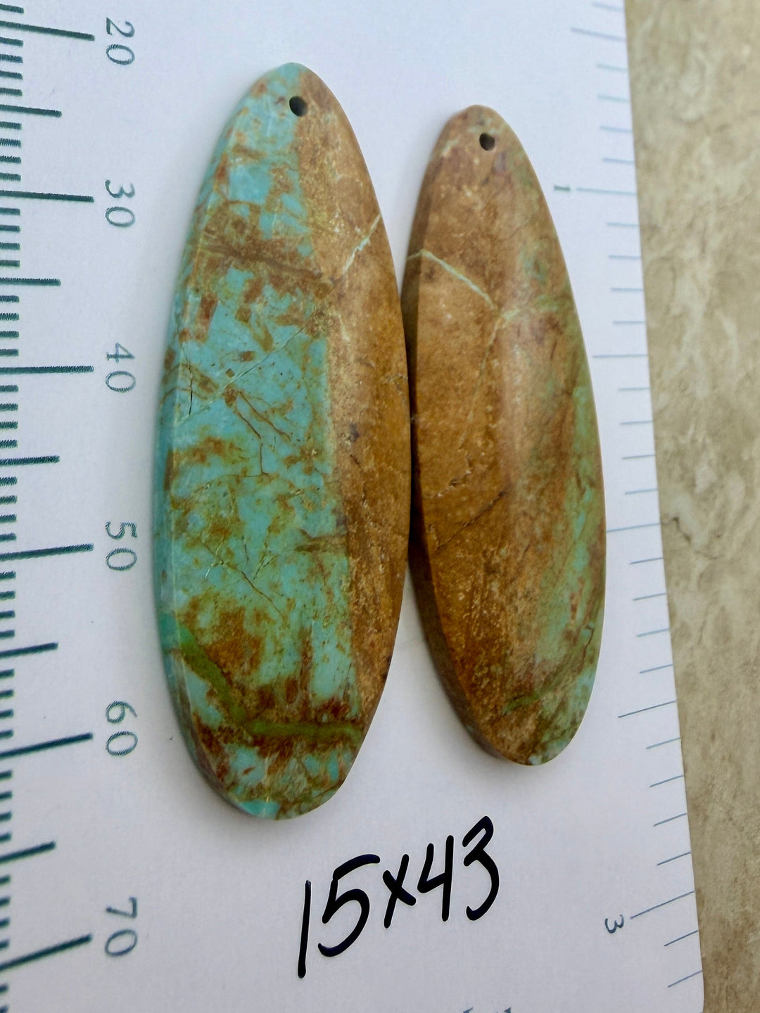 OLD STOCK Kingman Turquoise (Arizona) Matching Earring Slab