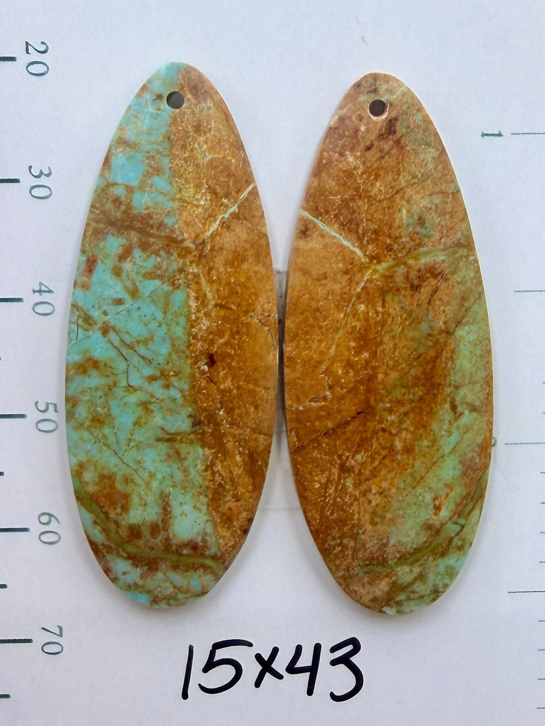 OLD STOCK Kingman Turquoise (Arizona) Matching Earring Slab