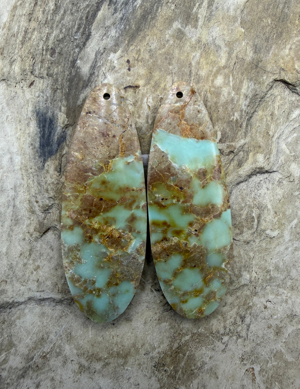 OLD STOCK Kingman Turquoise (Arizona) Matching Earring Slab