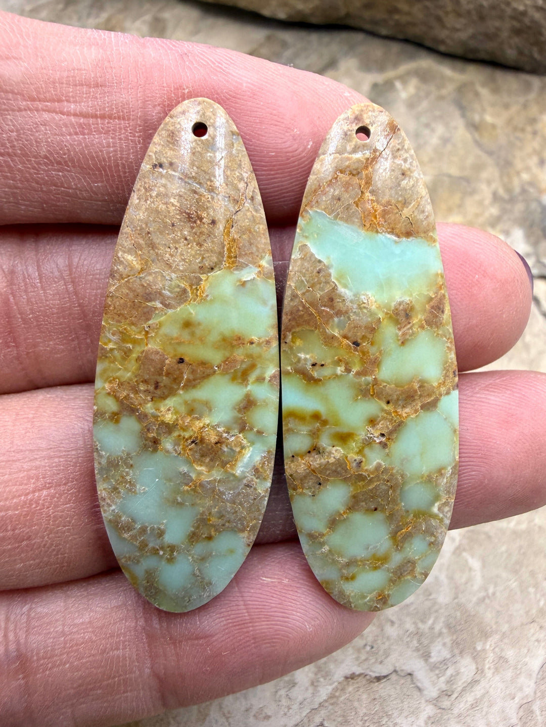 OLD STOCK Kingman Turquoise (Arizona) Matching Earring Slab
