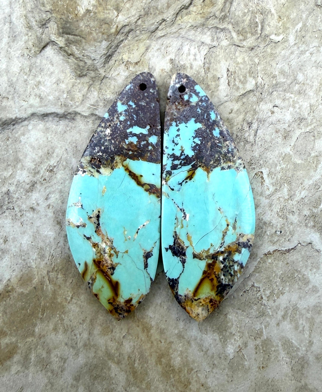 OLD STOCK Kingman Turquoise (Arizona) Matching Earring Slab