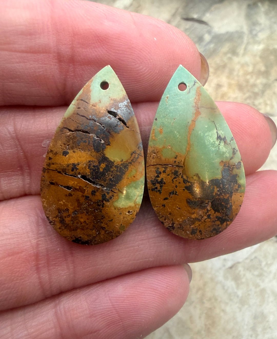OLD STOCK Kingman Turquoise (Arizona) Matching Earring Slab