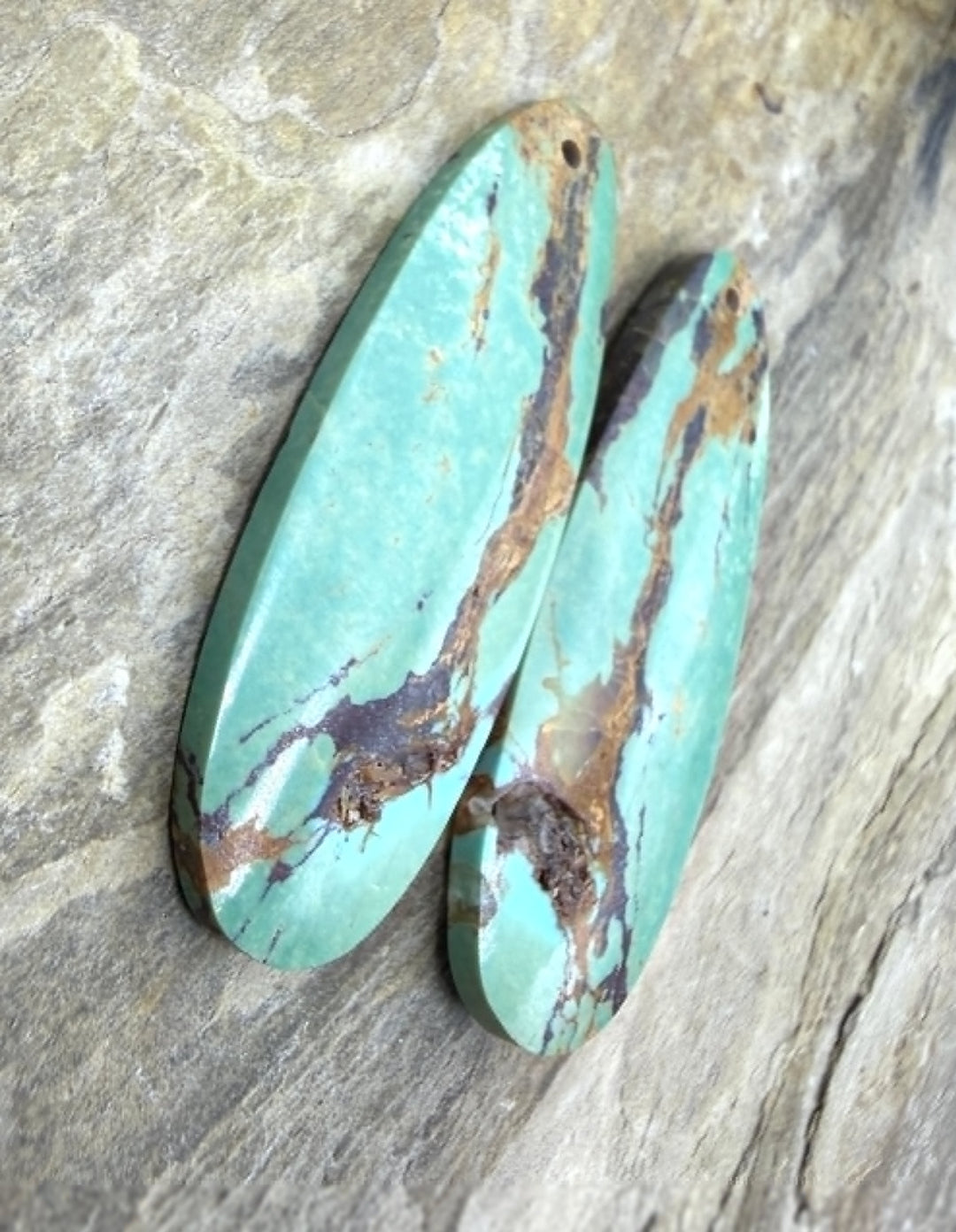 OLD STOCK Kingman Turquoise (Arizona) Matching Earring Slab