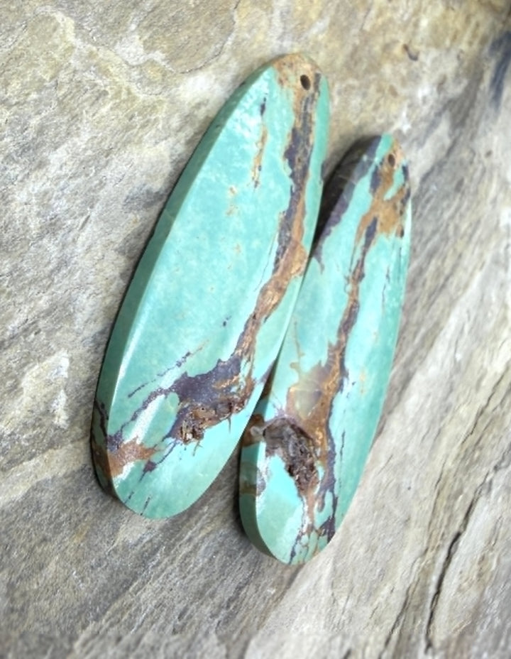 OLD STOCK Kingman Turquoise (Arizona) Matching Earring Slab