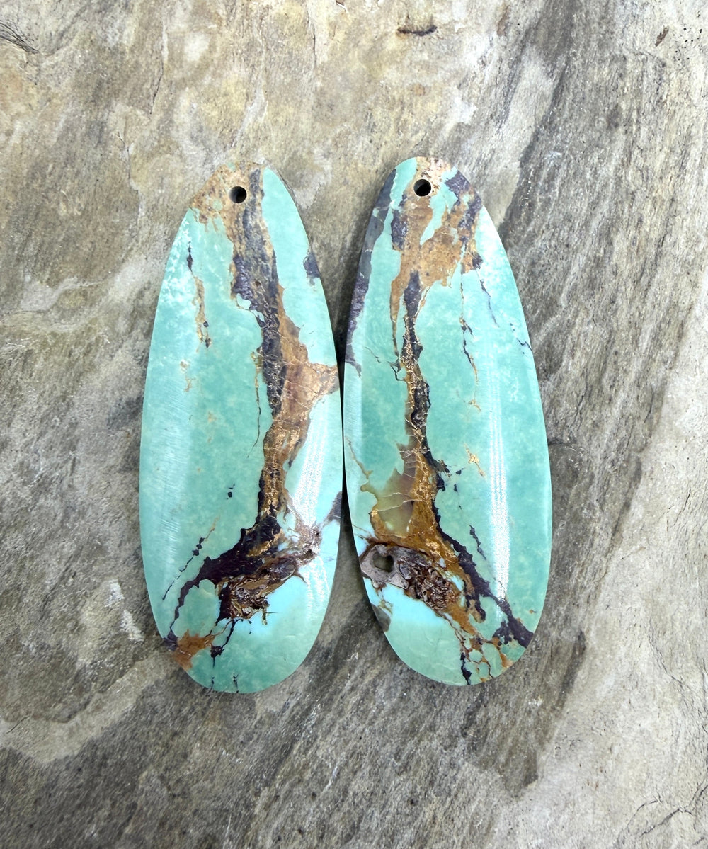 OLD STOCK Kingman Turquoise (Arizona) Matching Earring Slab