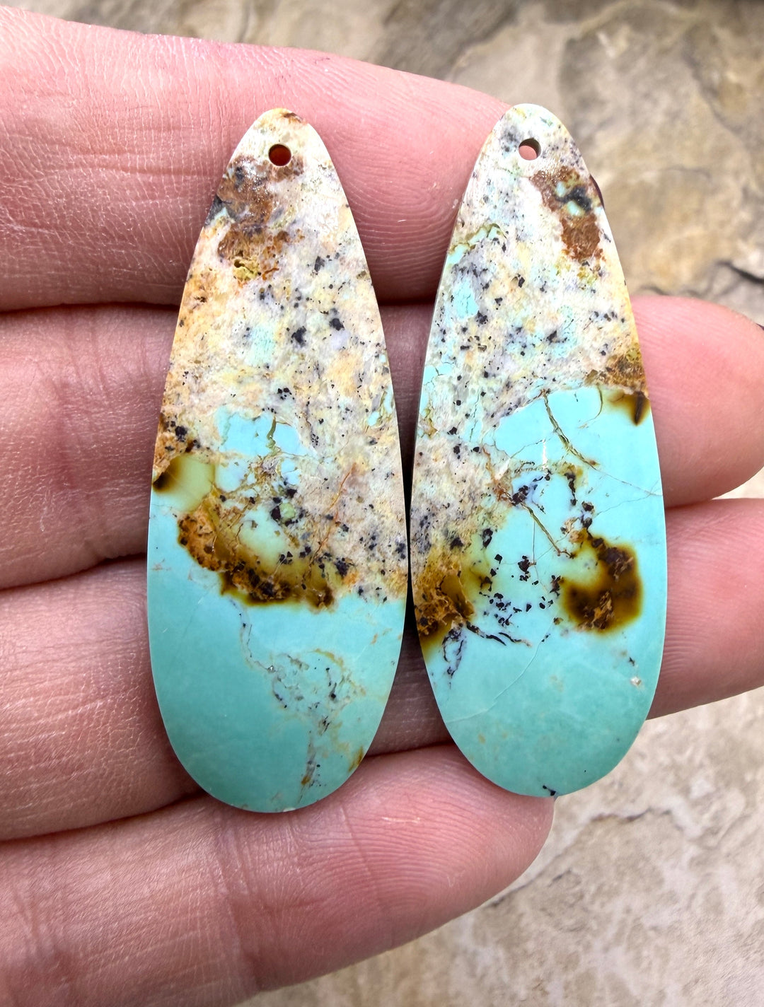 OLD STOCK Kingman Turquoise (Arizona) Matching Earring Slab
