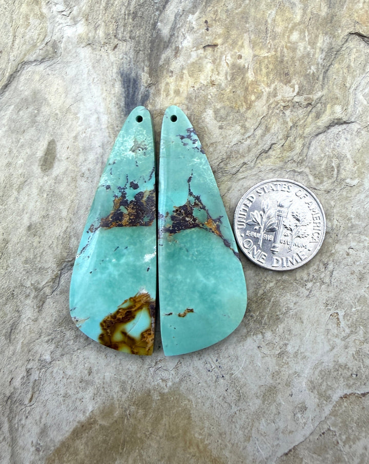 OLD STOCK Kingman Turquoise (Arizona) Matching Earring Slab