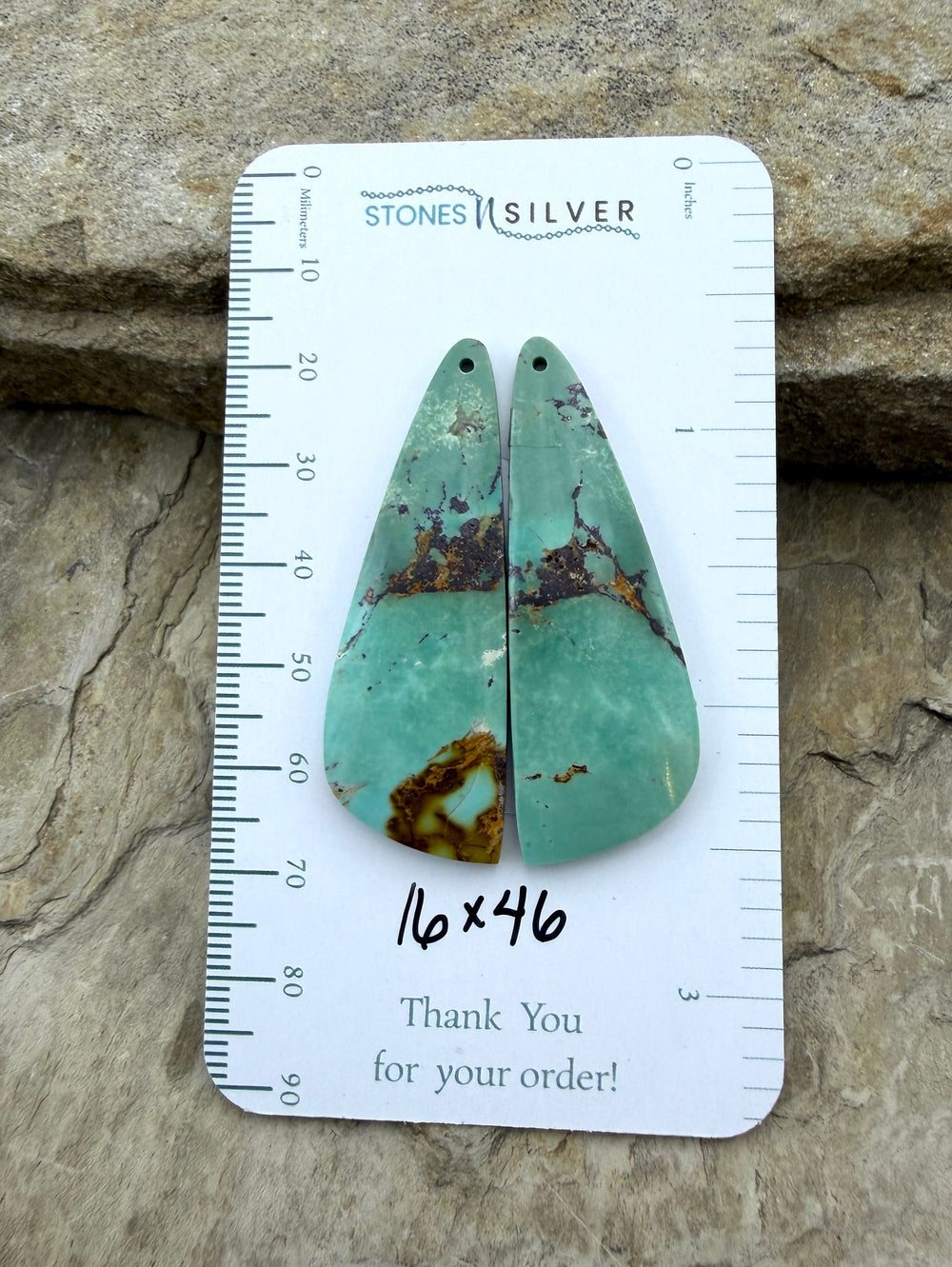OLD STOCK Kingman Turquoise (Arizona) Matching Earring Slab