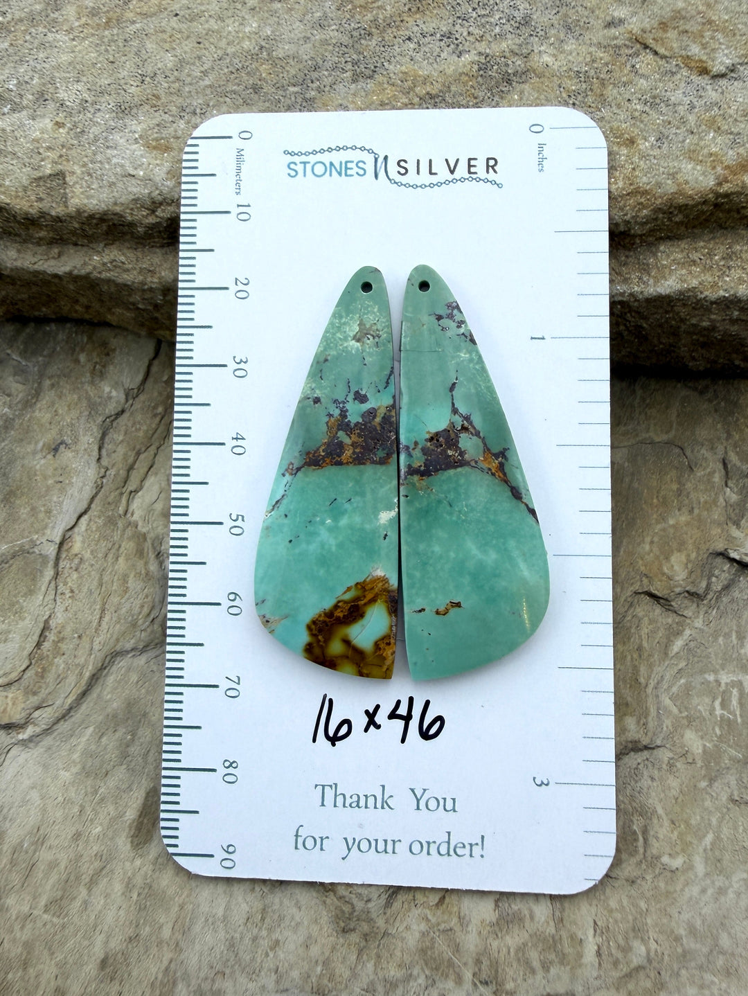 OLD STOCK Kingman Turquoise (Arizona) Matching Earring Slab