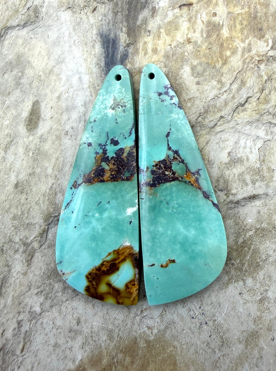 OLD STOCK Kingman Turquoise (Arizona) Matching Earring Slab
