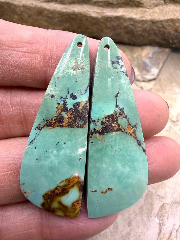 OLD STOCK Kingman Turquoise (Arizona) Matching Earring Slab