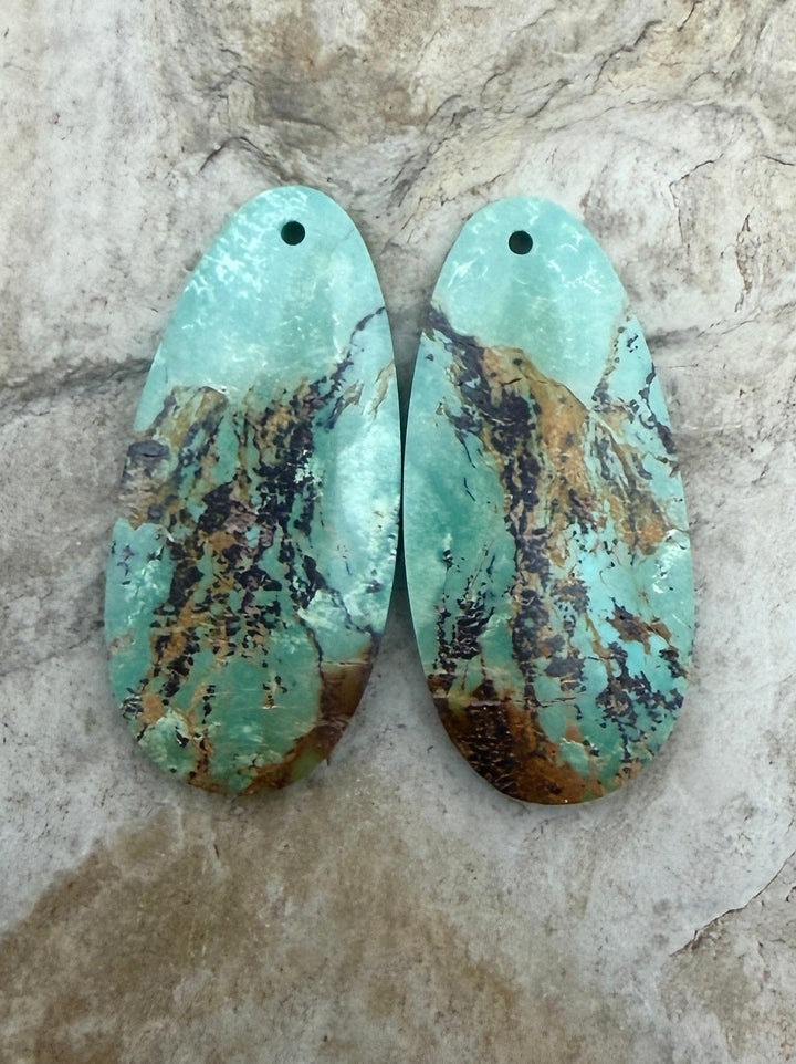 OLD STOCK Kingman Turquoise (Arizona) Matching Earring Slab