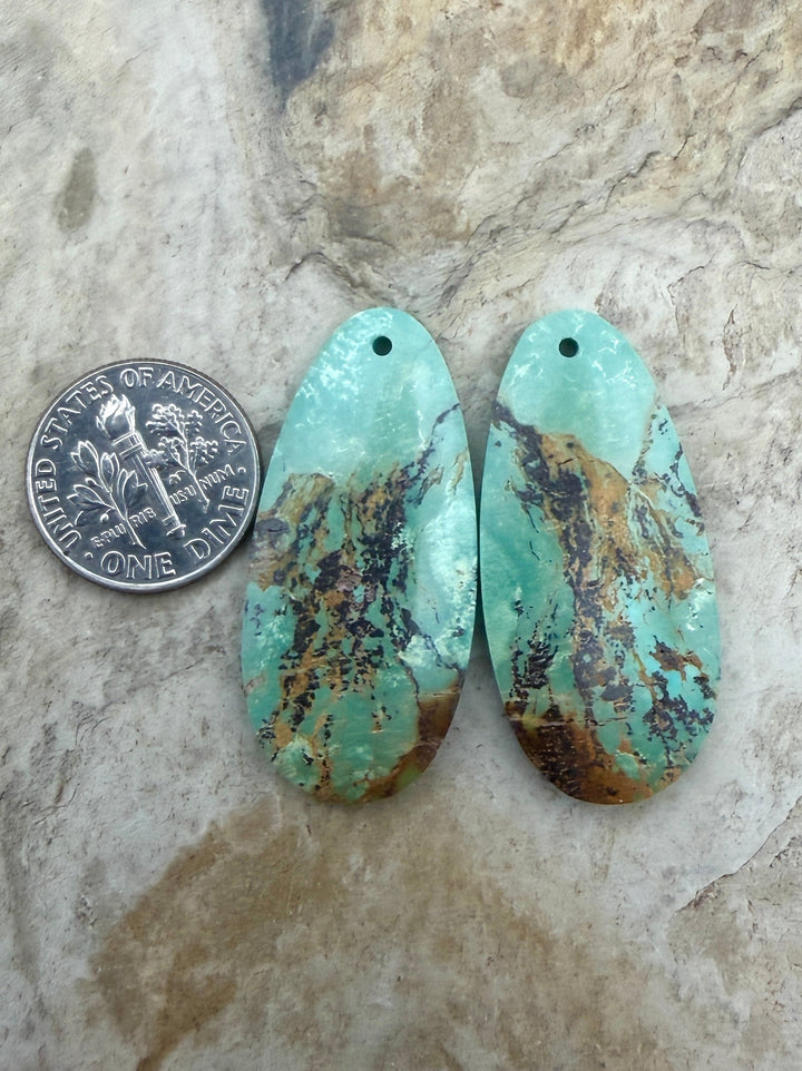 OLD STOCK Kingman Turquoise (Arizona) Matching Earring Slab