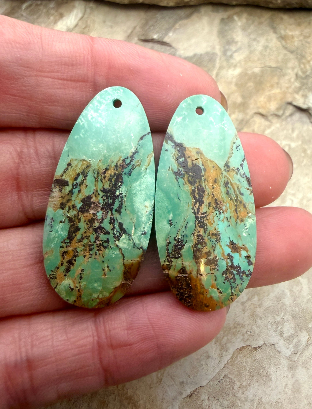 OLD STOCK Kingman Turquoise (Arizona) Matching Earring Slab