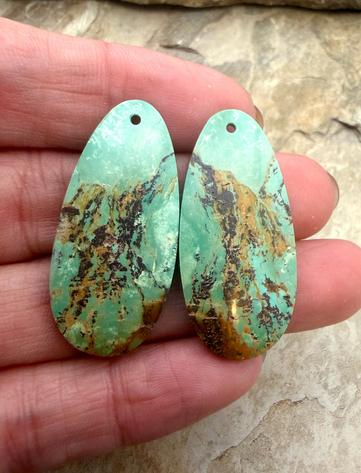 OLD STOCK Kingman Turquoise (Arizona) Matching Earring Slab
