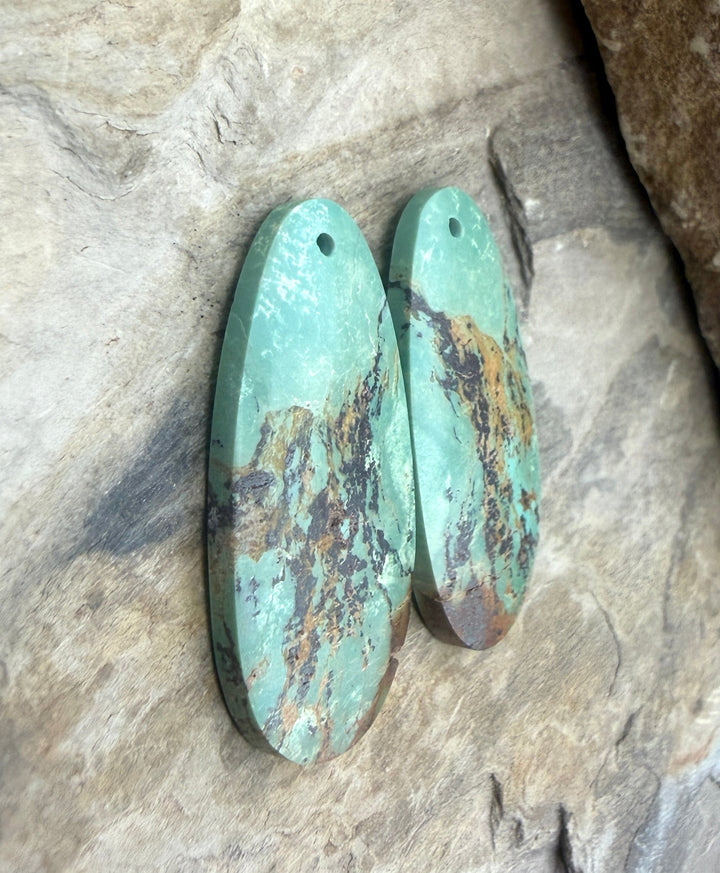 OLD STOCK Kingman Turquoise (Arizona) Matching Earring Slab