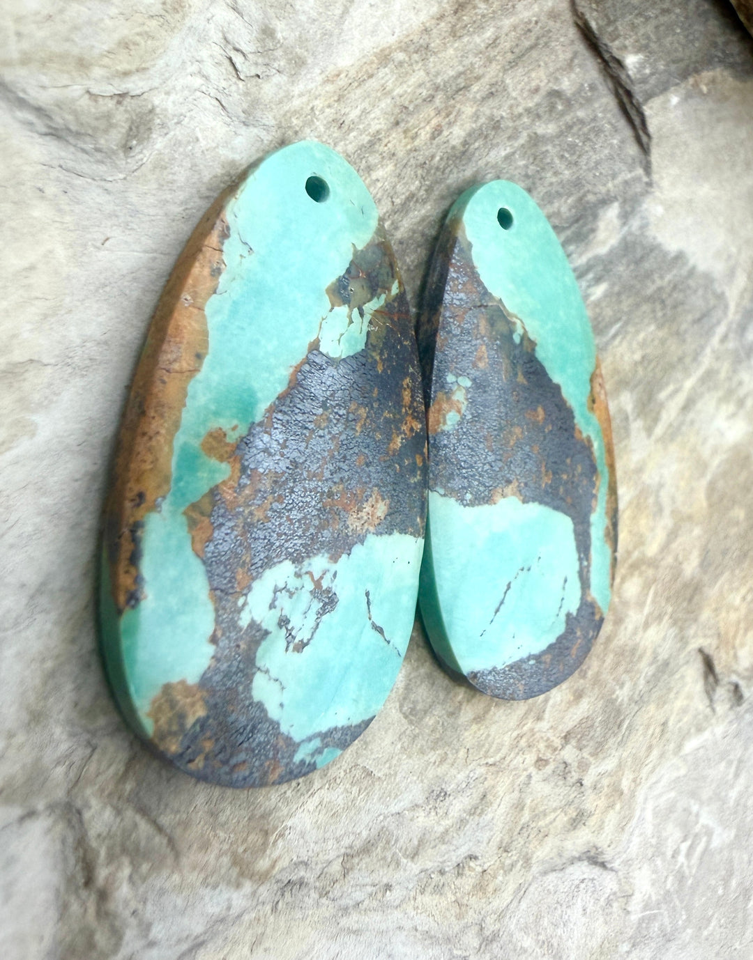 OLD STOCK Kingman Turquoise (Arizona) Matching Earring Slab