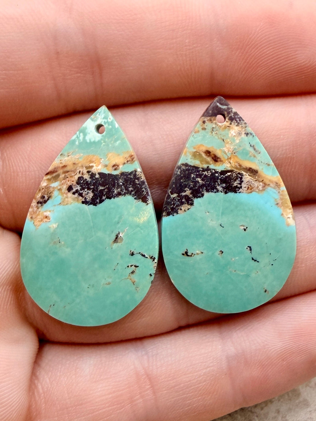 OLD STOCK Kingman Turquoise (Arizona) Matching Earring Slab