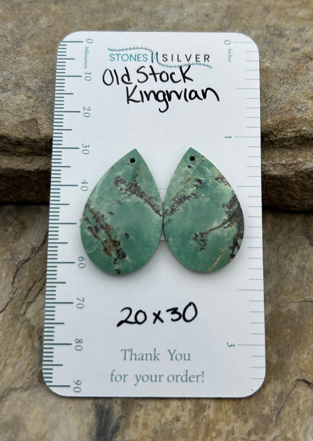 OLD STOCK Kingman Turquoise (Arizona) Matching Earring Slab
