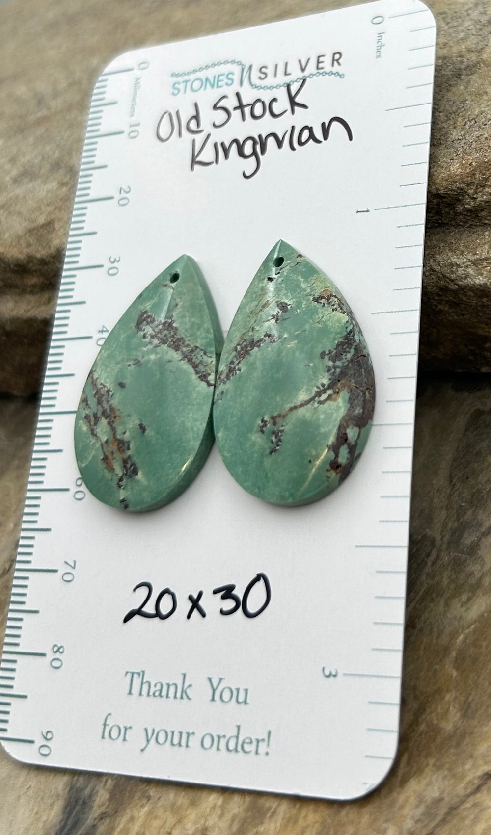 OLD STOCK Kingman Turquoise (Arizona) Matching Earring Slab