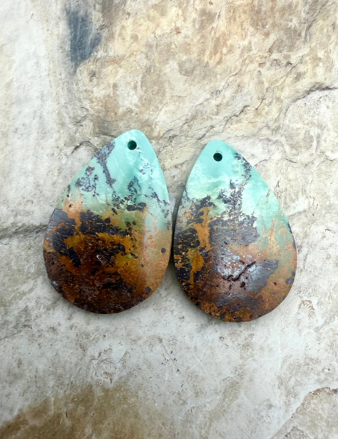 OLD STOCK Kingman Turquoise (Arizona) Matching Earring Slab