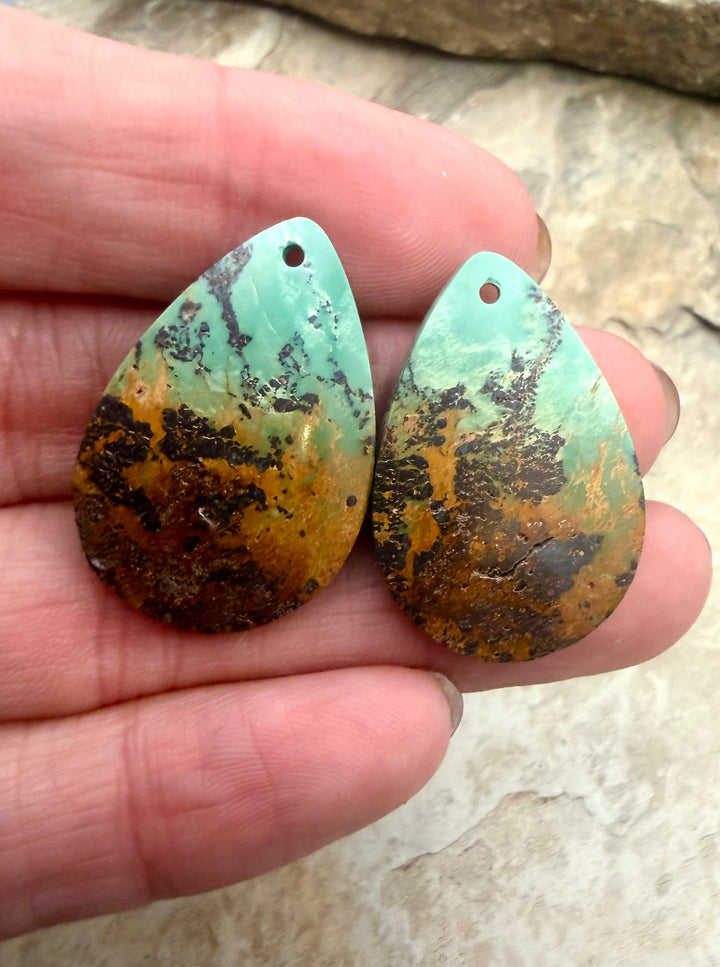 OLD STOCK Kingman Turquoise (Arizona) Matching Earring Slab