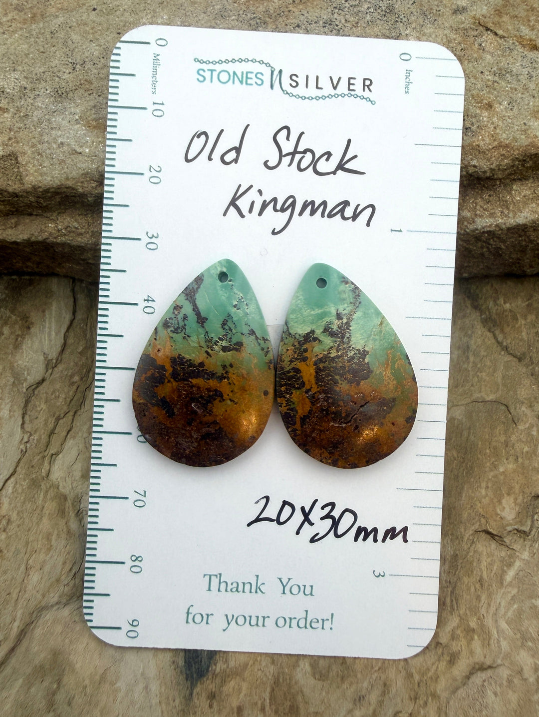 OLD STOCK Kingman Turquoise (Arizona) Matching Earring Slab