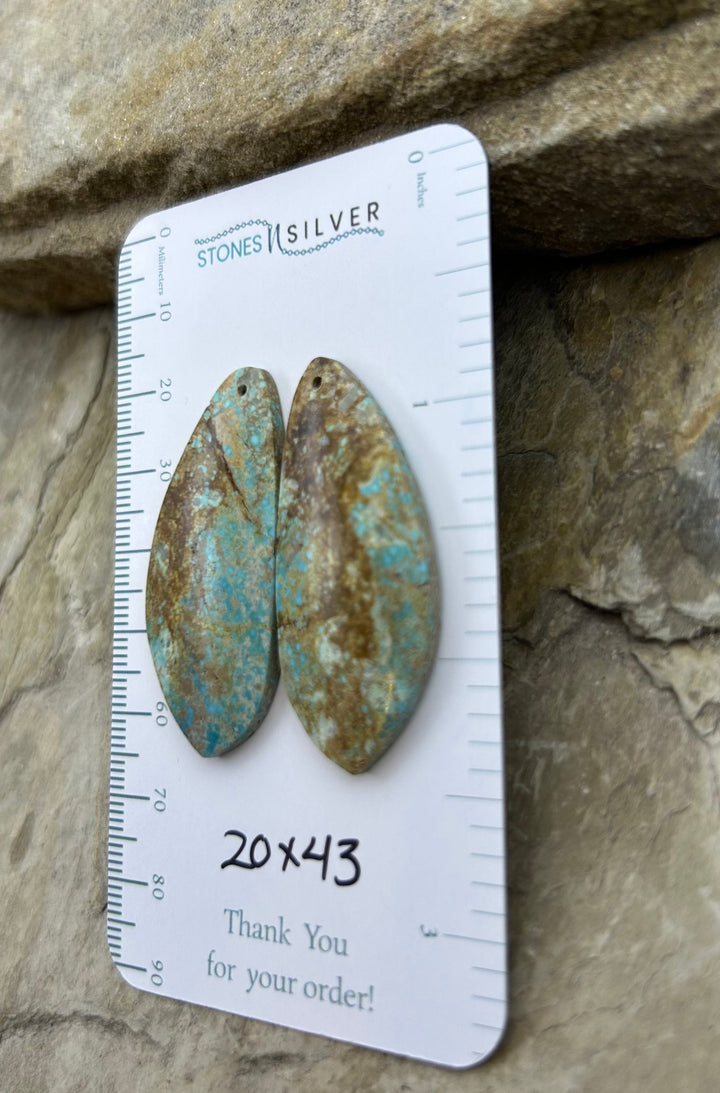 OLD STOCK Kingman Turquoise (Arizona) Matching Earring Slab