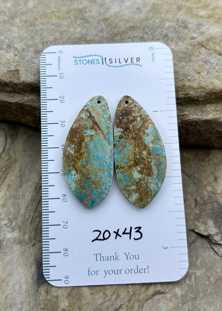 OLD STOCK Kingman Turquoise (Arizona) Matching Earring Slab