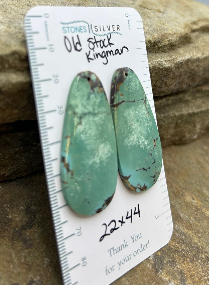OLD STOCK Kingman Turquoise (Arizona) Matching Earring Slab
