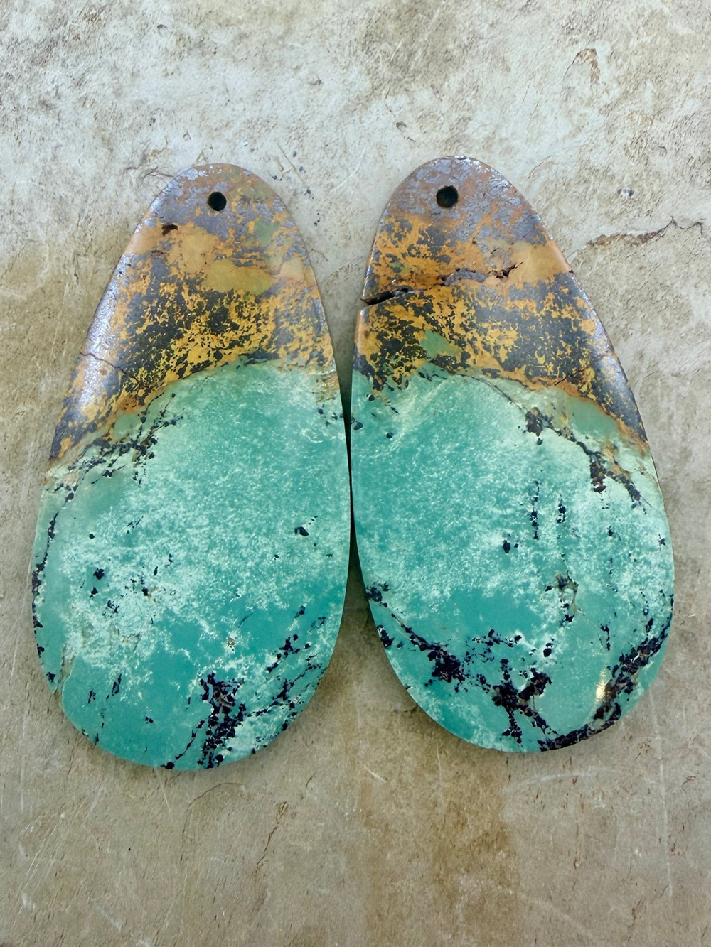 OLD STOCK Kingman Turquoise (Arizona) Matching Earring Slab