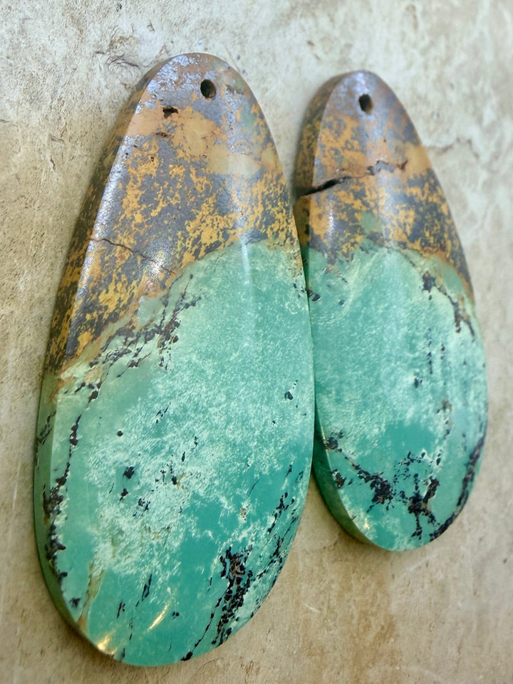 OLD STOCK Kingman Turquoise (Arizona) Matching Earring Slab
