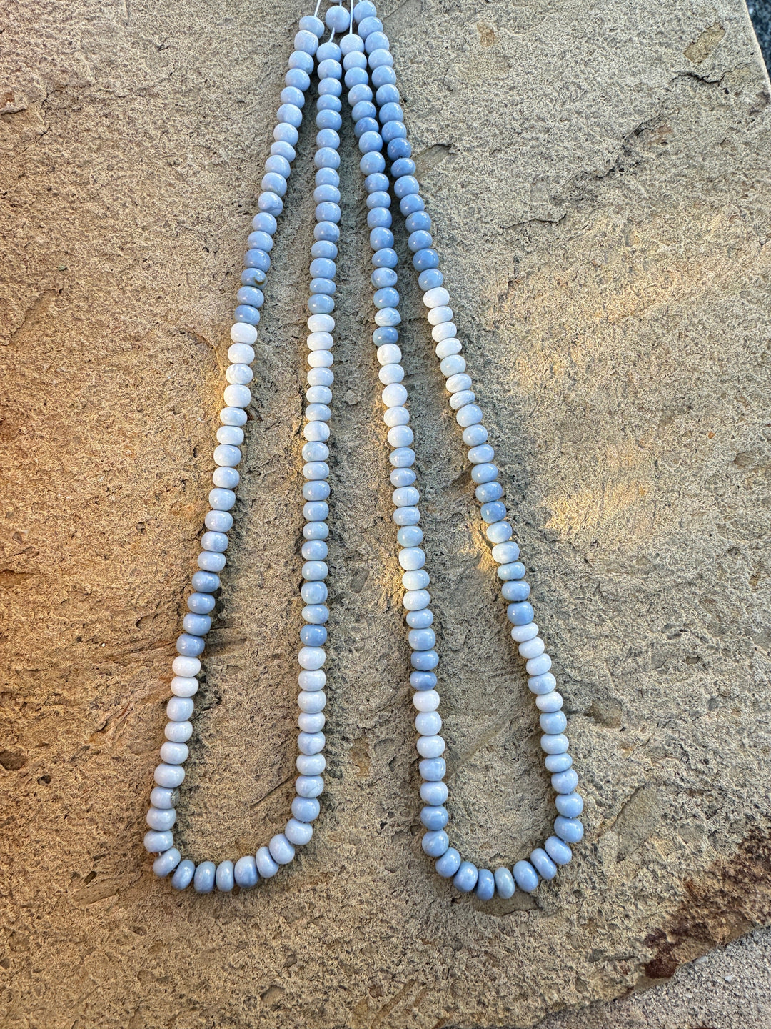 Owyhee Blue Opal (Oregon) 5mm Rondell Shaped Beads (16 inch