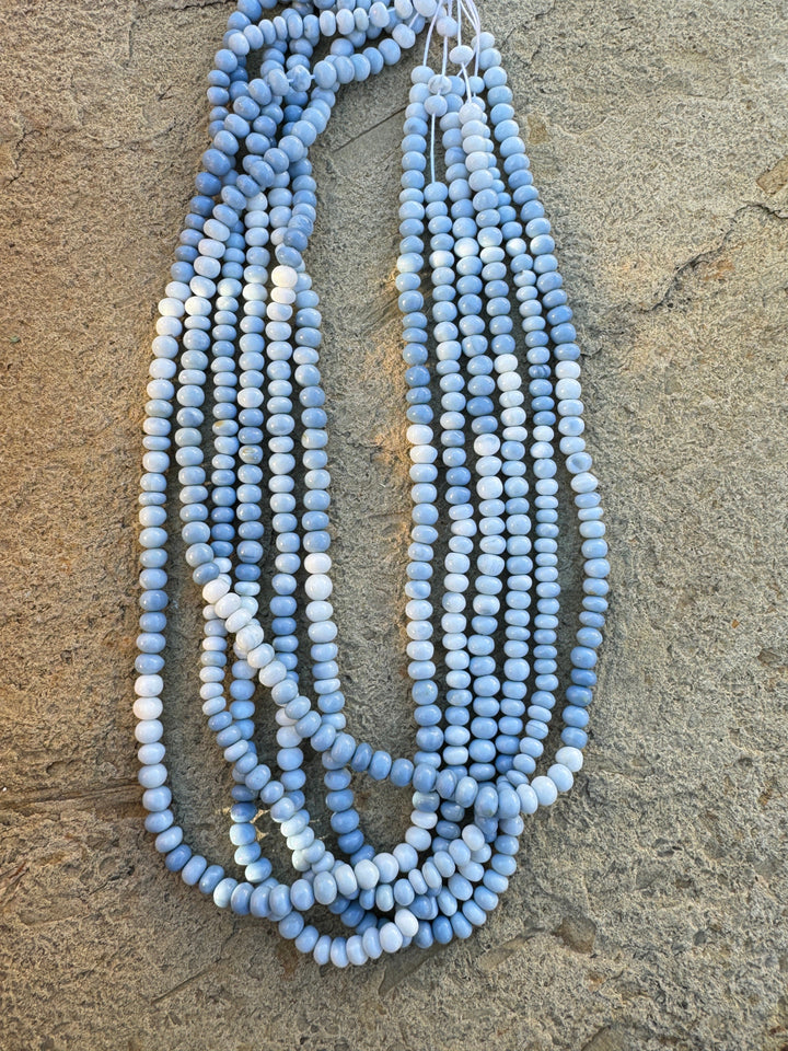 Owyhee Blue Opal (Oregon) 5mm Rondell Shaped Beads (16 inch