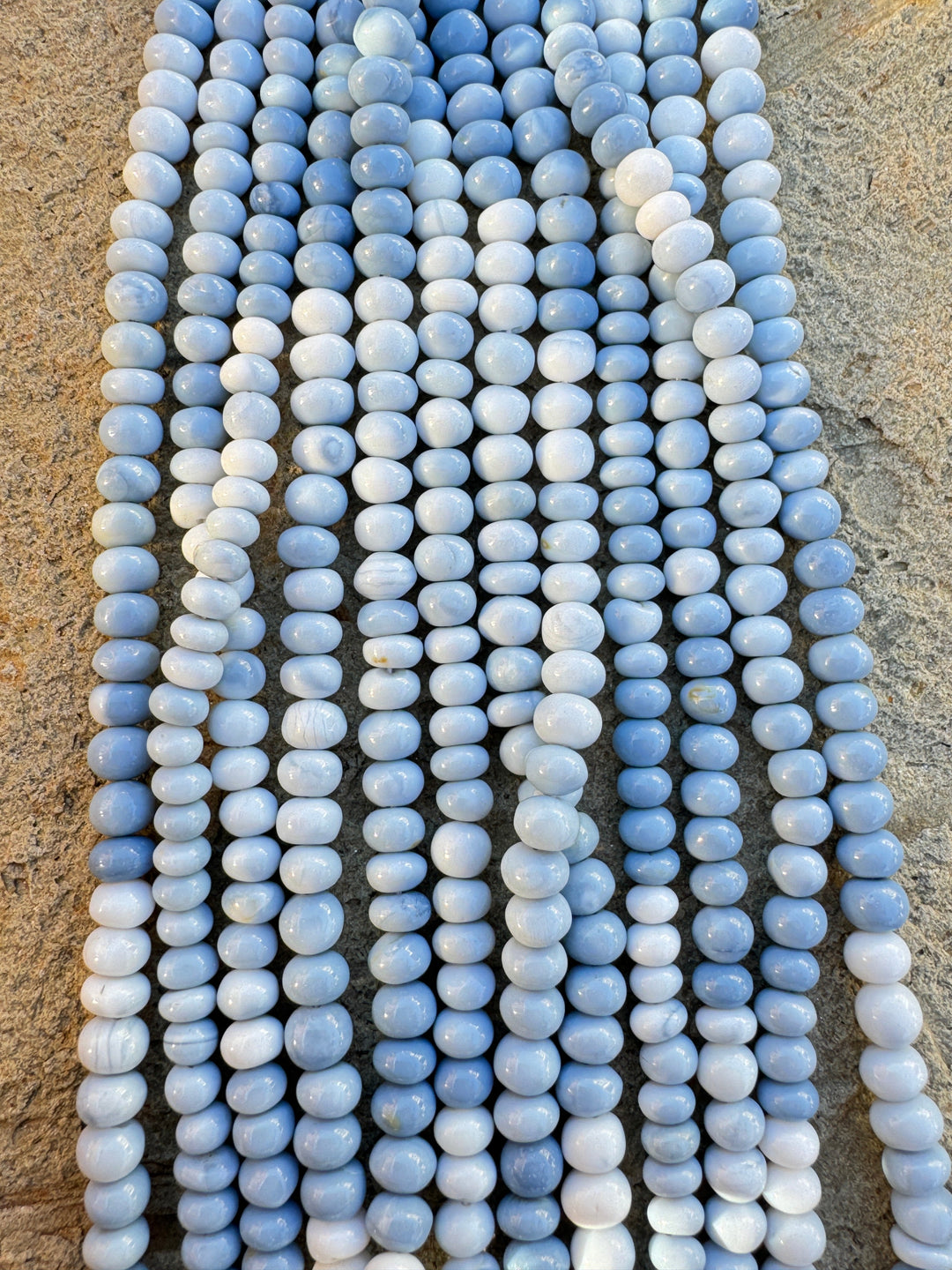 Owyhee Blue Opal (Oregon) 5mm Rondell Shaped Beads (16 inch