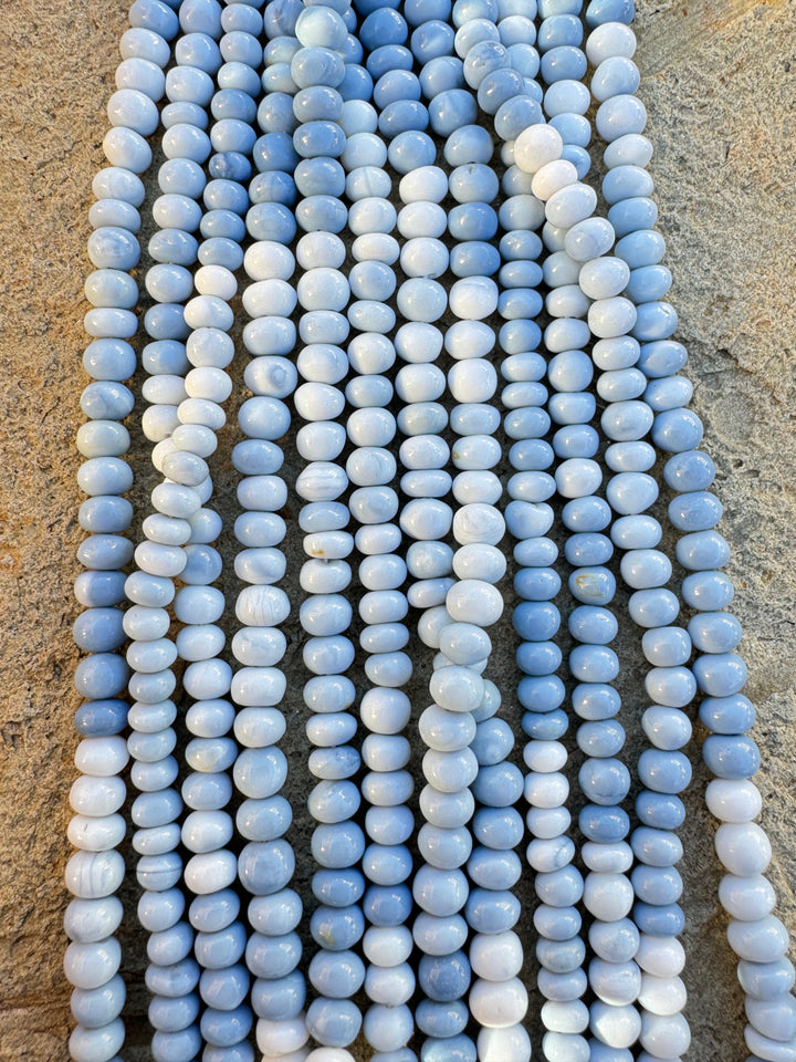 Owyhee Blue Opal (Oregon) 5mm Rondell Shaped Beads (16 inch