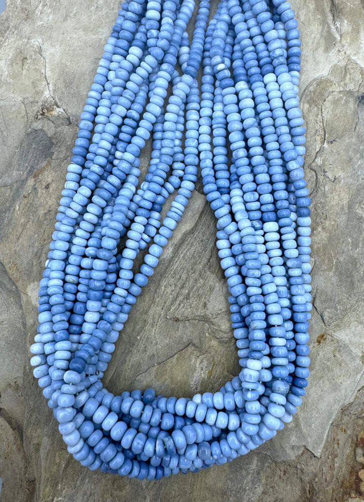 Owyhee Blue Opal (Oregon) 5x3mm Rondell Shaped Beads (16