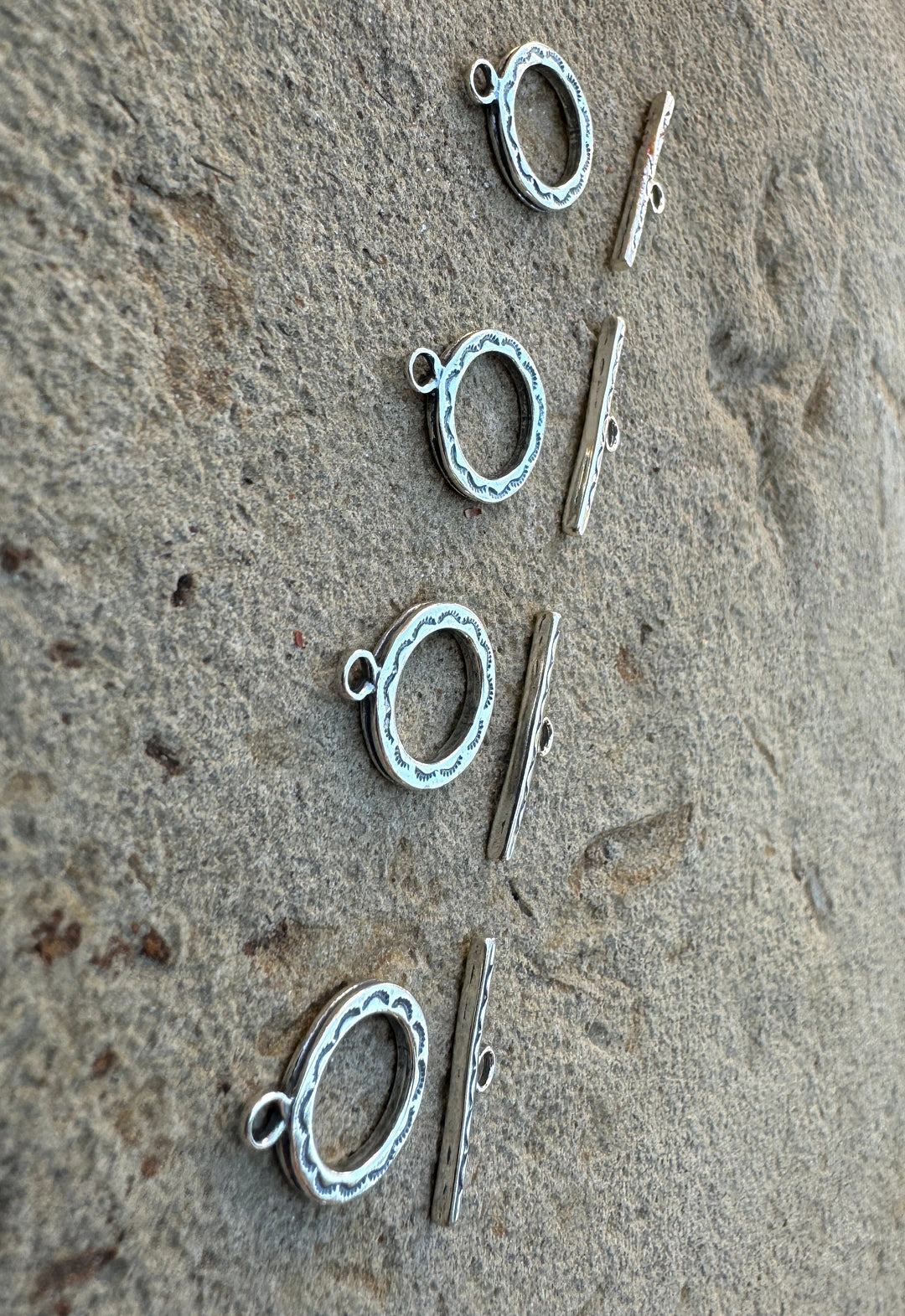 Oxidized Sterling Silver Toggle Clasp (Pkg of 1 Set)