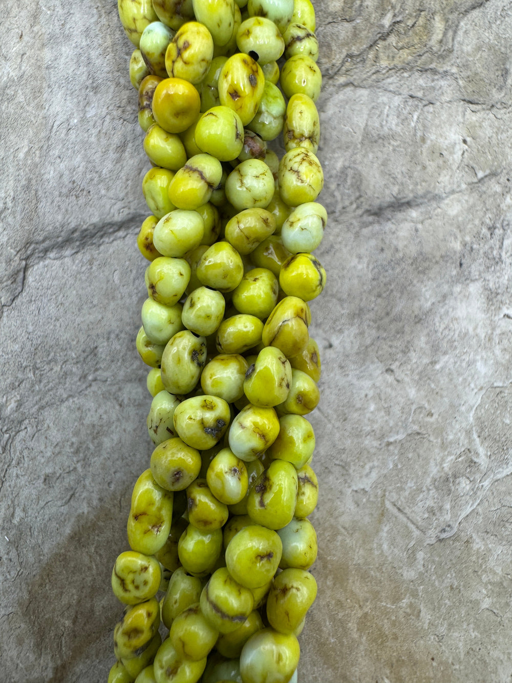 Palomino Variscite Rounded Nugget 4mm Bead Strand 16 inch