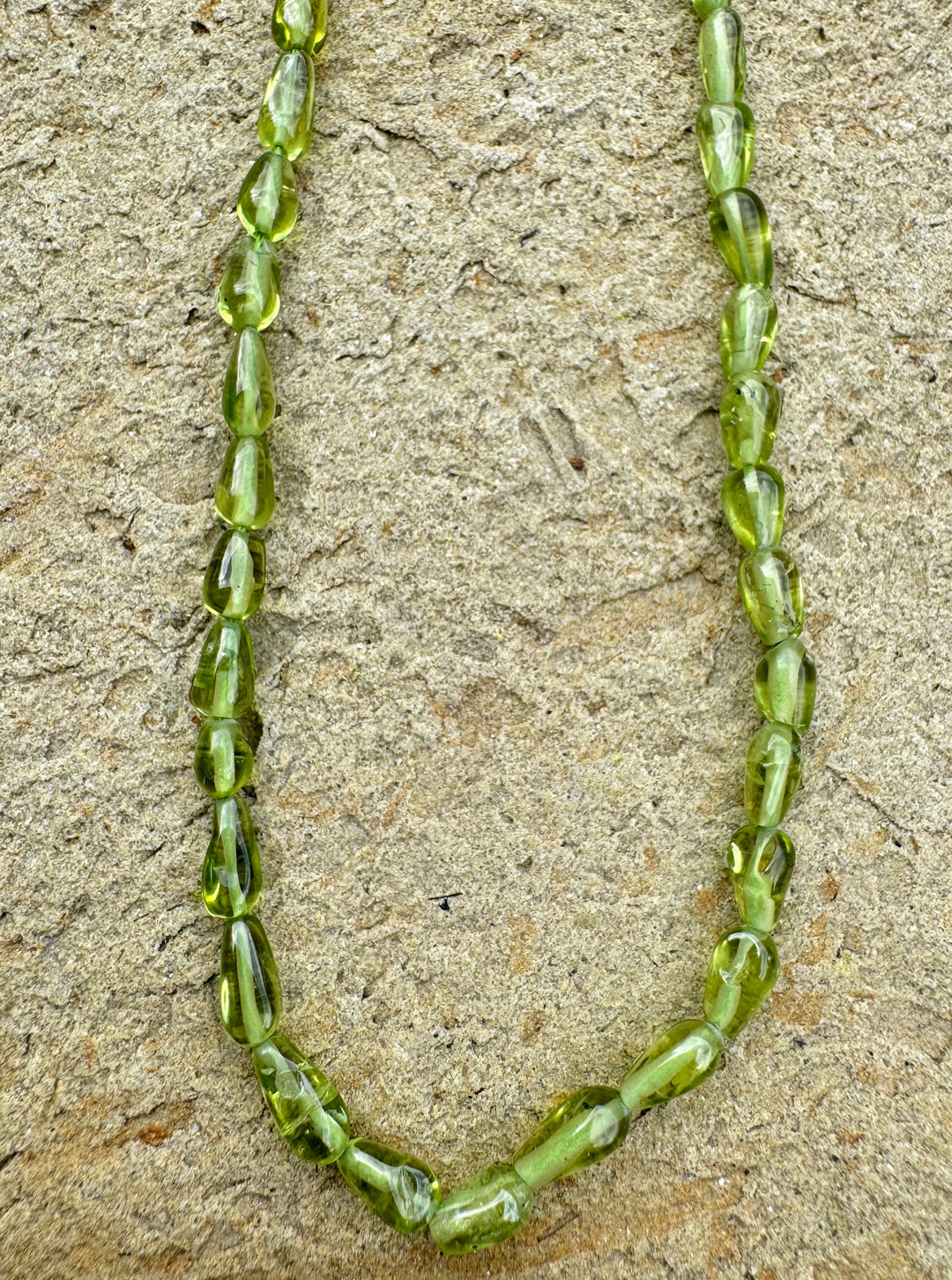 Peridot 4x6mm Freeform Bead Strand 16 inch - Smokey Quartz