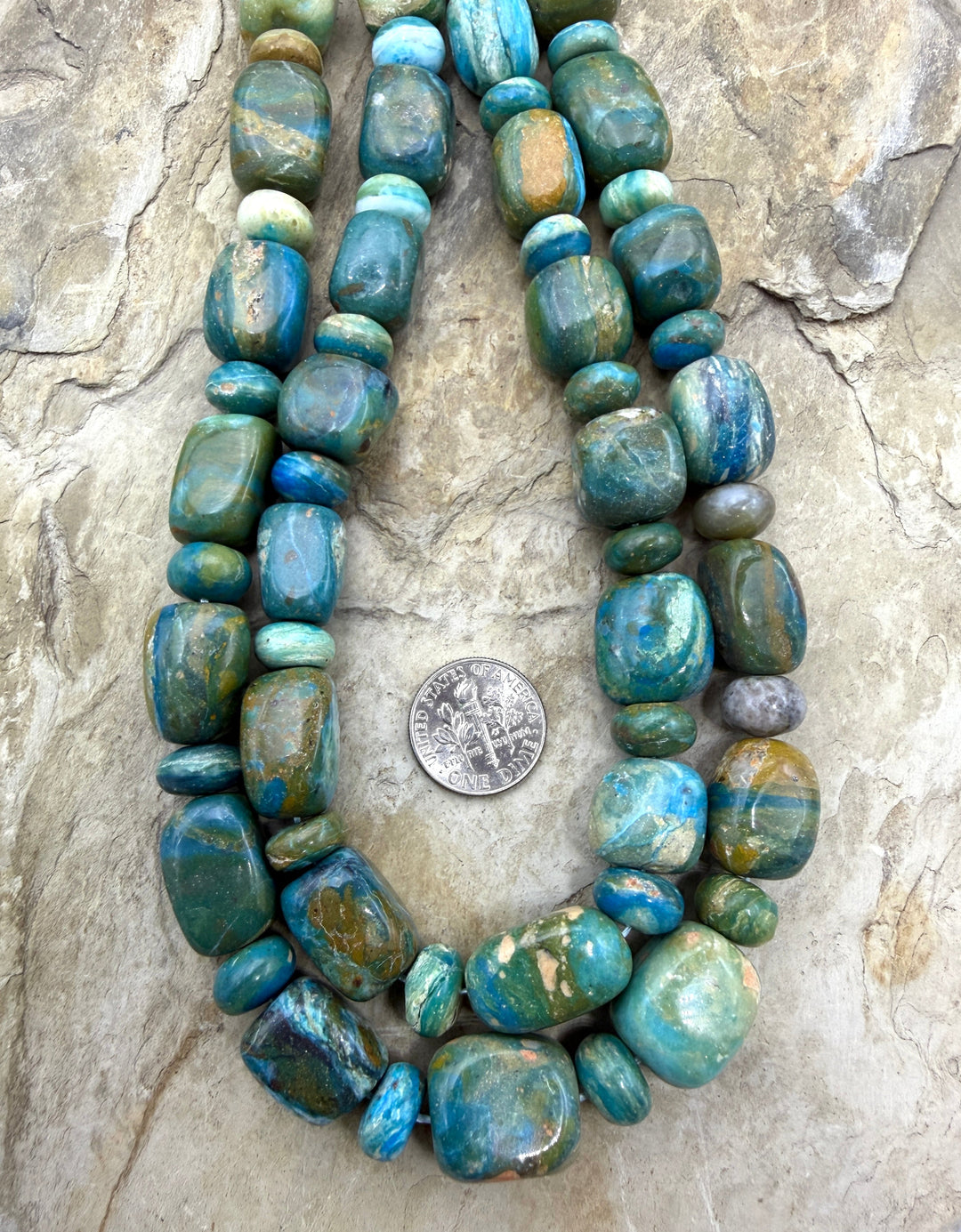 Peruvian Blue Opal Chuncky Nugget and Rondelle Designer