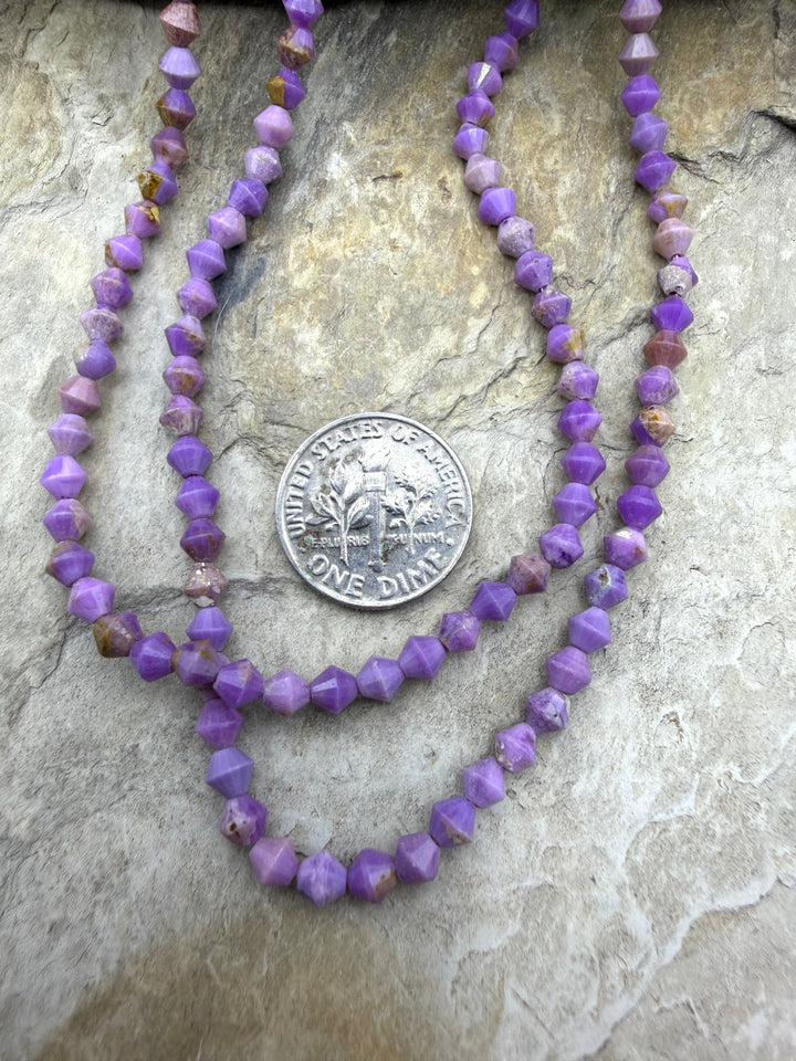 Phosphosiderite 4mm Bicone Beads 15.5 Inch Strand