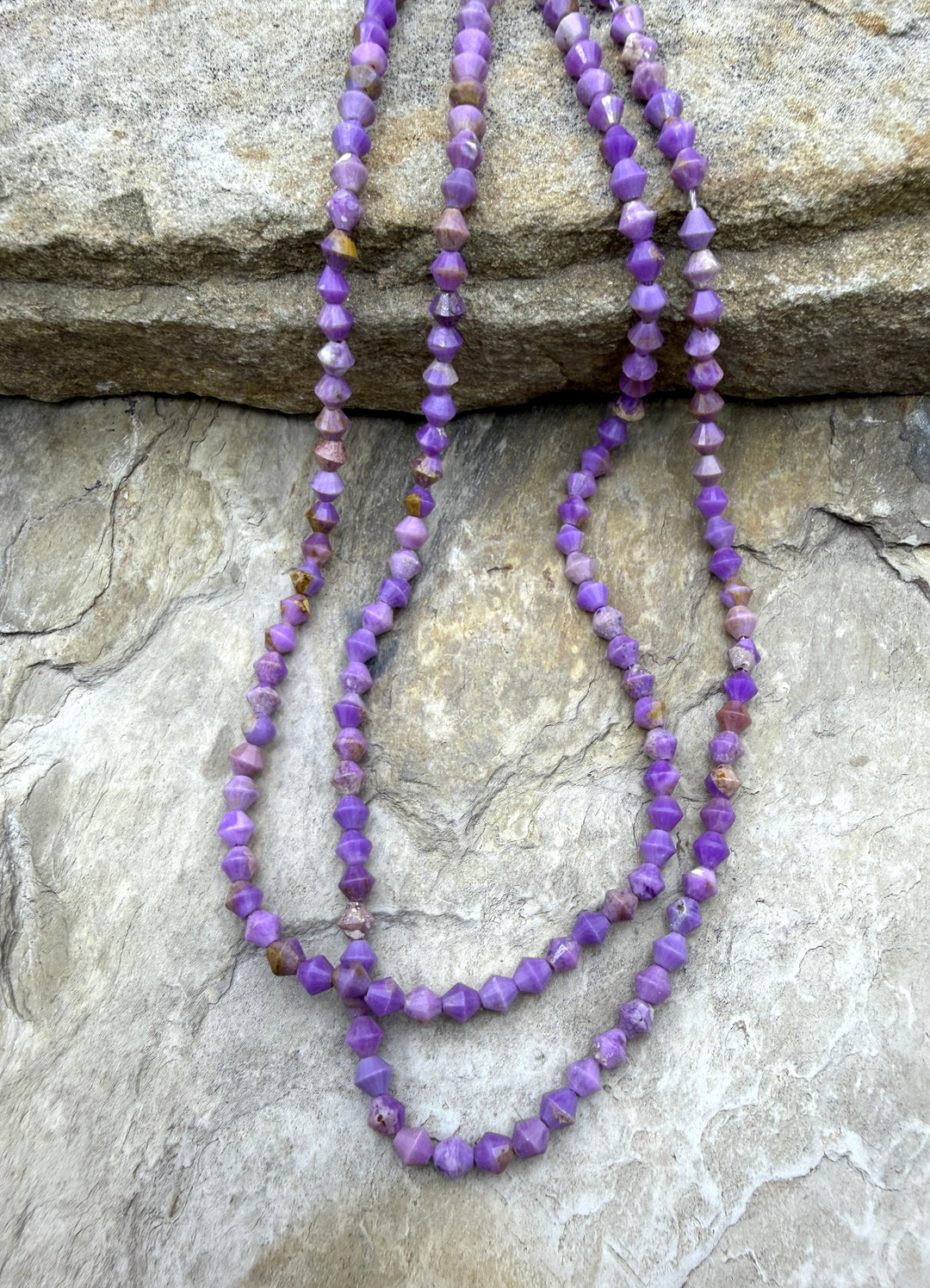 Phosphosiderite 4mm Bicone Beads 15.5 Inch Strand